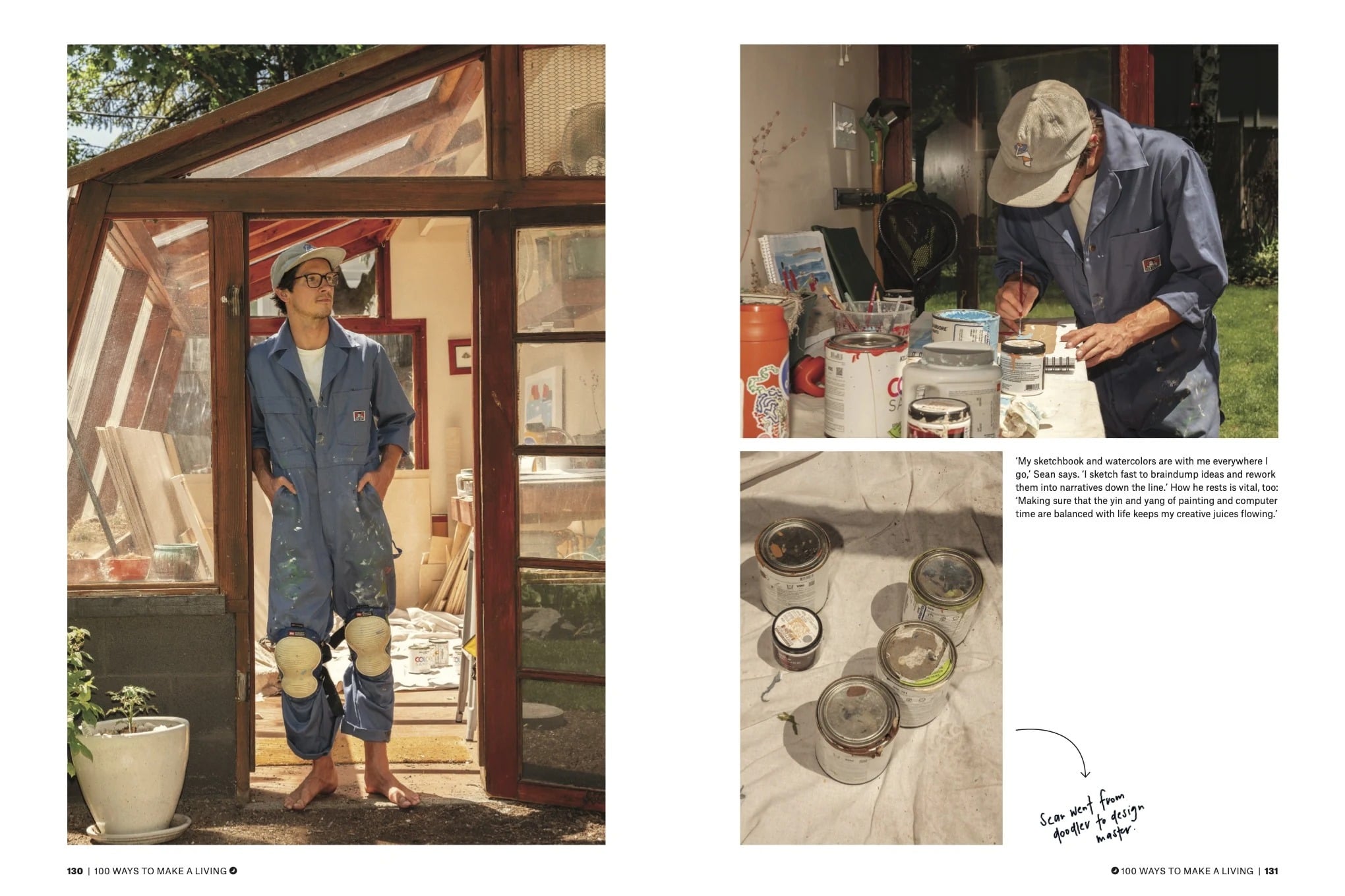 Courier Magazine, 2021 — 100 Ways to Make a Living — contemporary art, post-pop art, colorful wall art by Alimo, post-pop surf artist Brooklyn NY — image 6 of 8