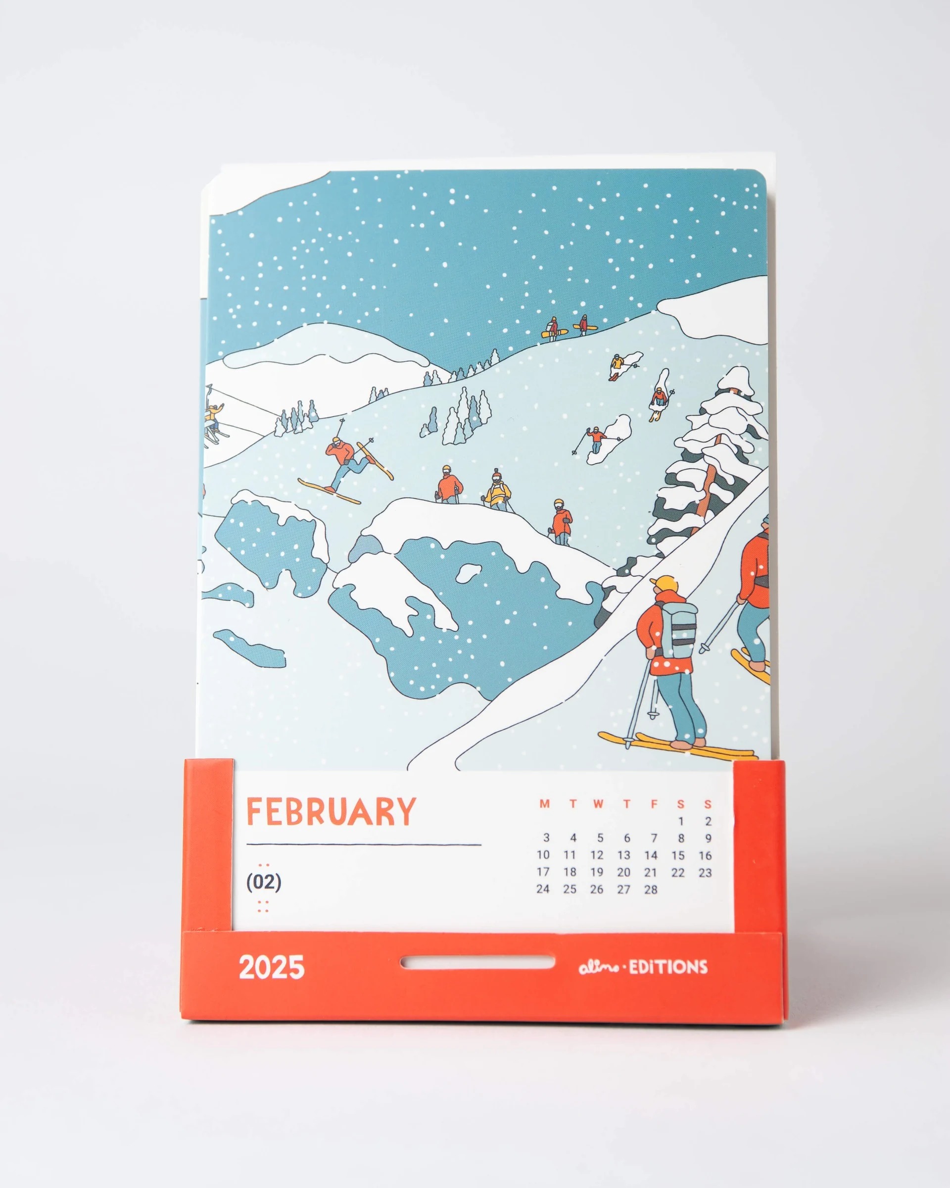 Alimo Desk Calendar, 2025 — Set of 12 cards, 4 × 6 in. — contemporary art, post-pop art, colorful wall art by Alimo, post-pop surf artist Brooklyn NY — image 3 of 6