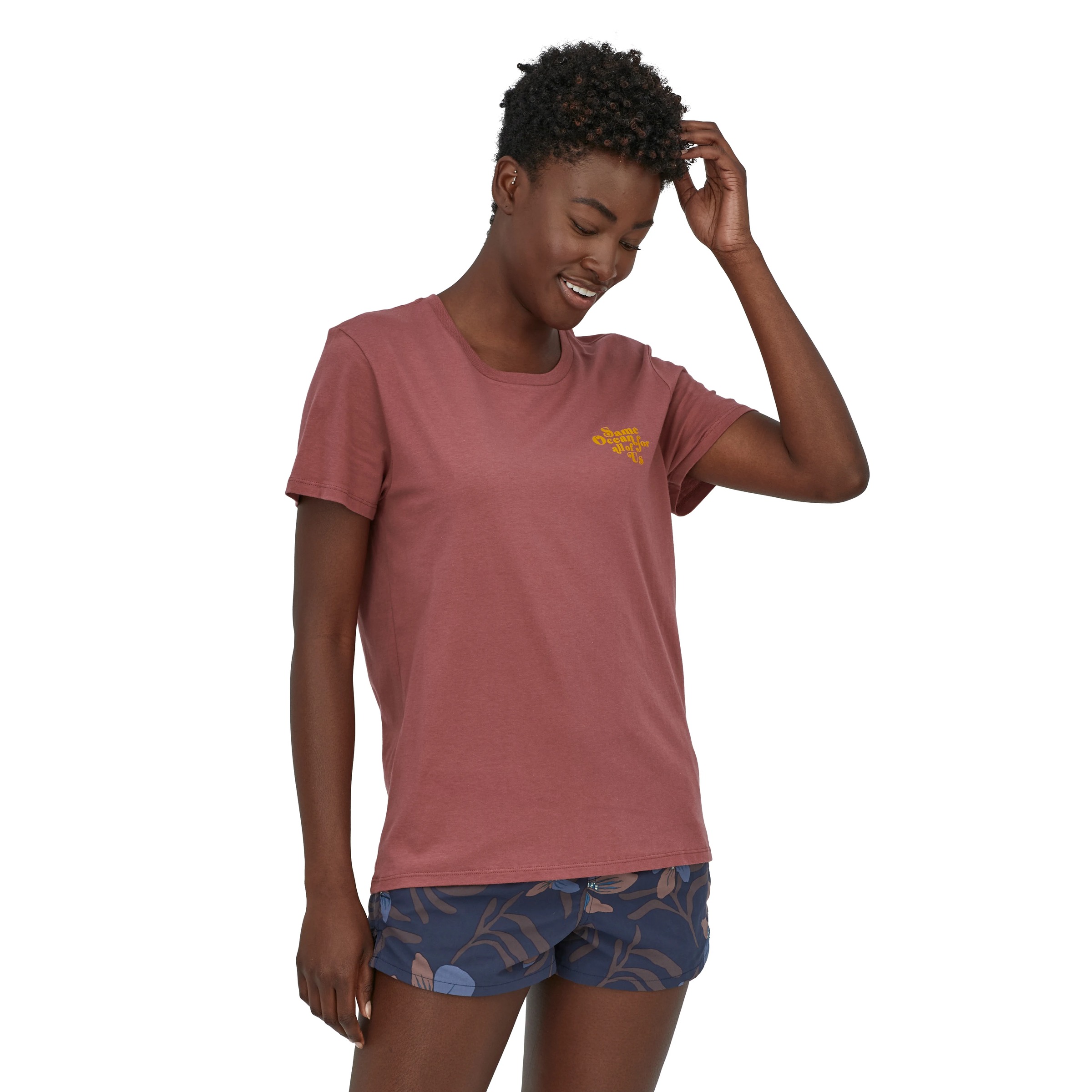 Alimo x Patagonia, 2021 — Same Ocean Organic Tee — surf art, surf lifestyle art, ocean wall art, surf lifestyle brand art, art collaboration by Alimo, post-pop surf artist Brooklyn NY — image 4 of 4