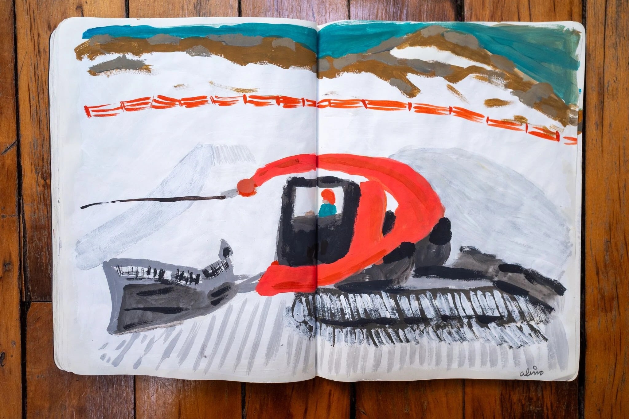 Alimo x Swatch Nines, 2025 — Visual diary — Schilthorn, Switzerland — snowboard art, snowboard wall art, mountain lifestyle art, surf lifestyle brand art, art collaboration by Alimo, post-pop surf artist Brooklyn NY — image 21 of 33
