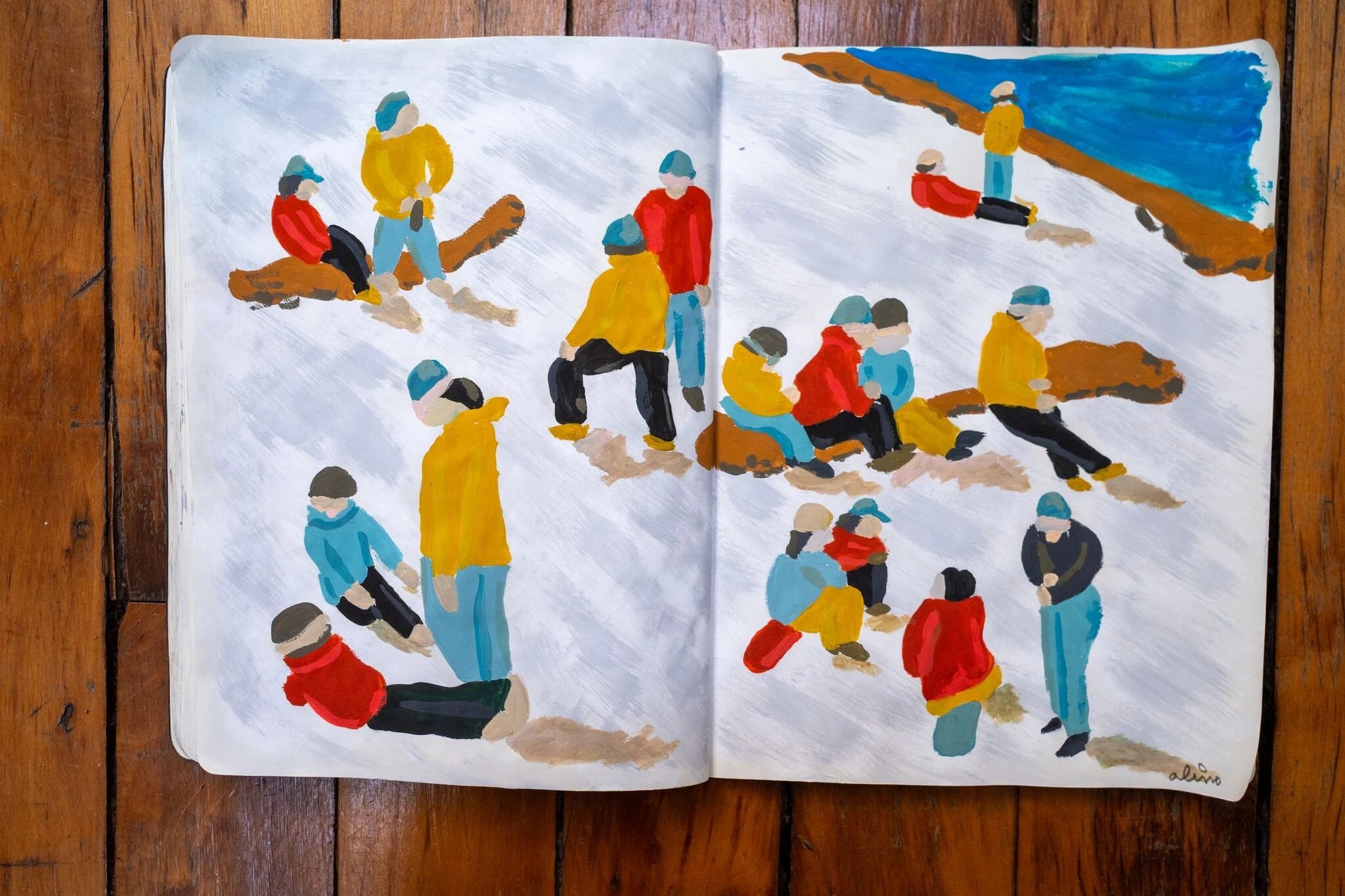 Alimo x Swatch Nines, 2025 — Visual diary — Schilthorn, Switzerland — snowboard art, snowboard wall art, mountain lifestyle art, surf lifestyle brand art, art collaboration by Alimo, post-pop surf artist Brooklyn NY — image 13 of 33