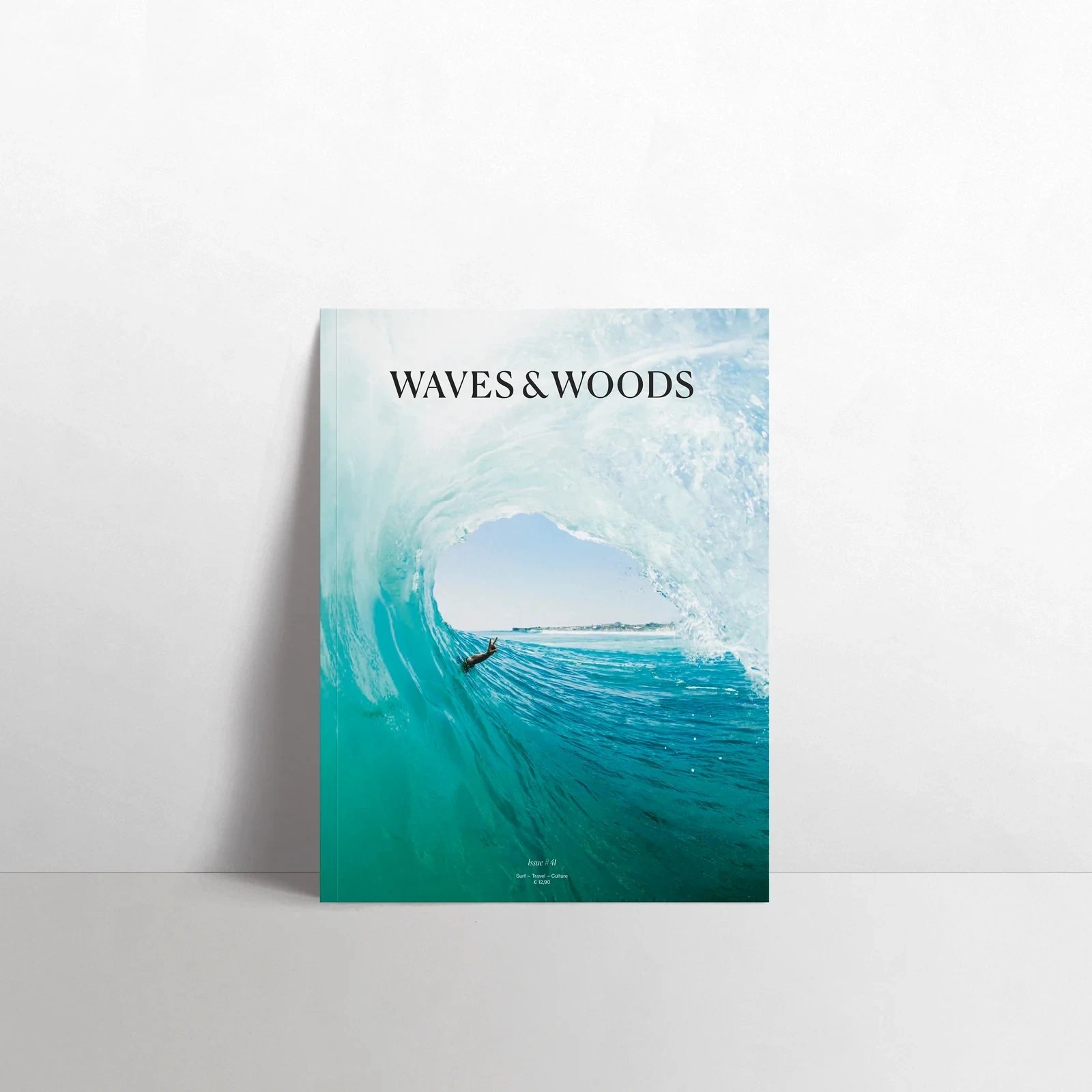 Waves and Woods Magazine, 2025 — Selected interview spread — surf art, surf lifestyle art, ocean wall art by Alimo, post-pop surf artist Brooklyn NY — image 1 of 3